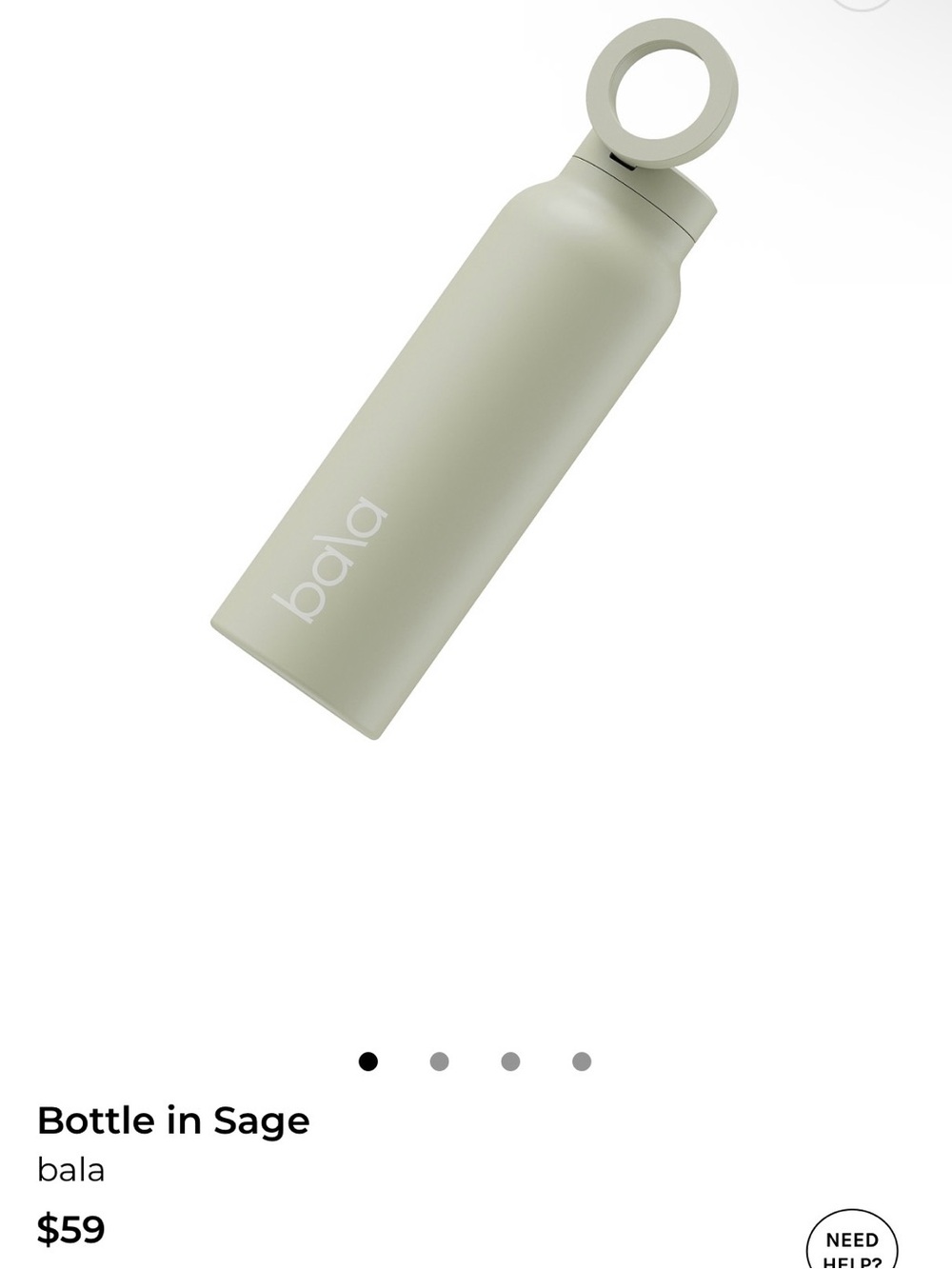 Bala Sage Water Bottle with Ring Handle